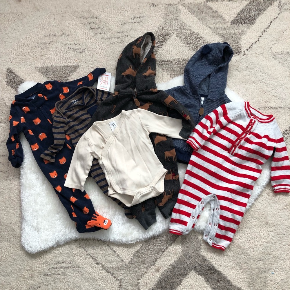 2/$10🍁 0-3 month Baby Winter Bundle Colored Organics Brand and more!